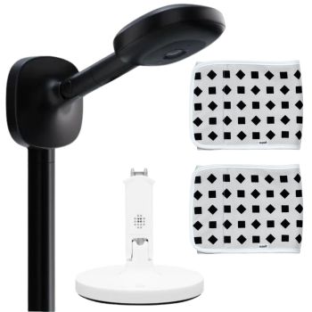 Nanit Pro Baby Monitor & Wall Mount Black + Multi Stand White + Breathing Wear Band Small + Breathing Wear Band Large