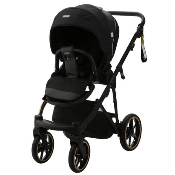 Bambini Prams Geneva Black with Black Frame LORENZO BABY KINGDOM