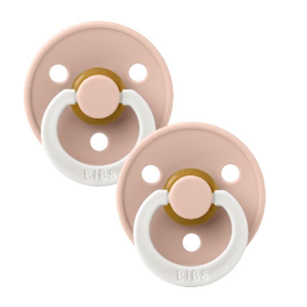 BIBS Dummy Night Glow Blush Size 1 2pk