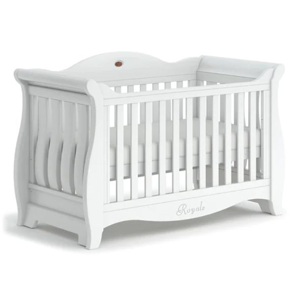 Boori Sleigh Royale Cot Bed v23 Barley White Mattress