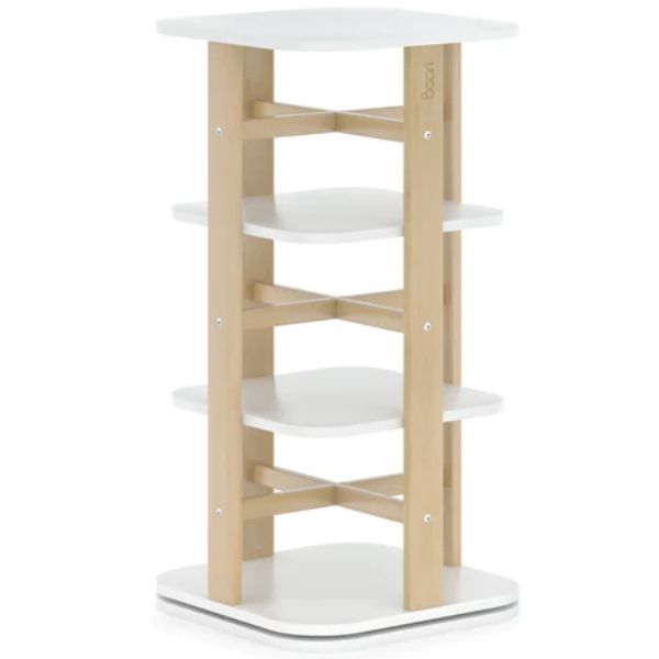 Boori Kids Tidy Rotating Bookshelf Barley White Almond v22