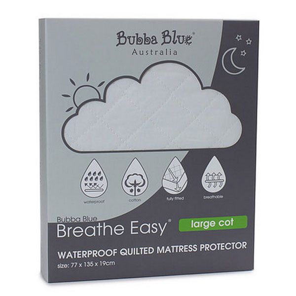 Large cot mattress protector top