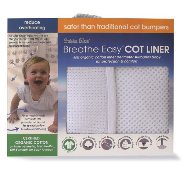 Bubba Blue White Cot Liner