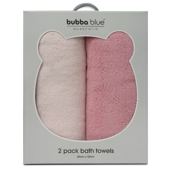 Bubba Blue Nordic 2pk Bath Towel Dusty Berry Rose