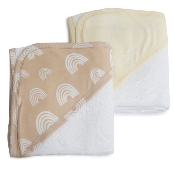Bubba Blue Nordic Hooded Towel Vanilla Latte 2pk