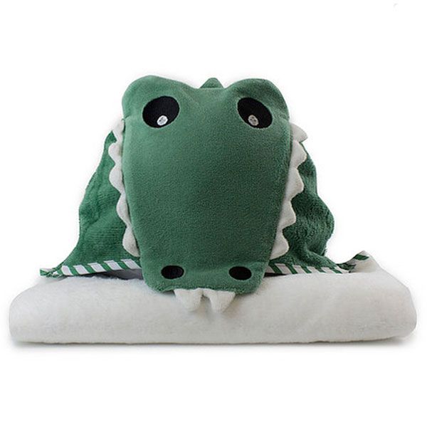 Bubba Blue Aussie Animals Novelty Hooded Bath Towel Crocodile