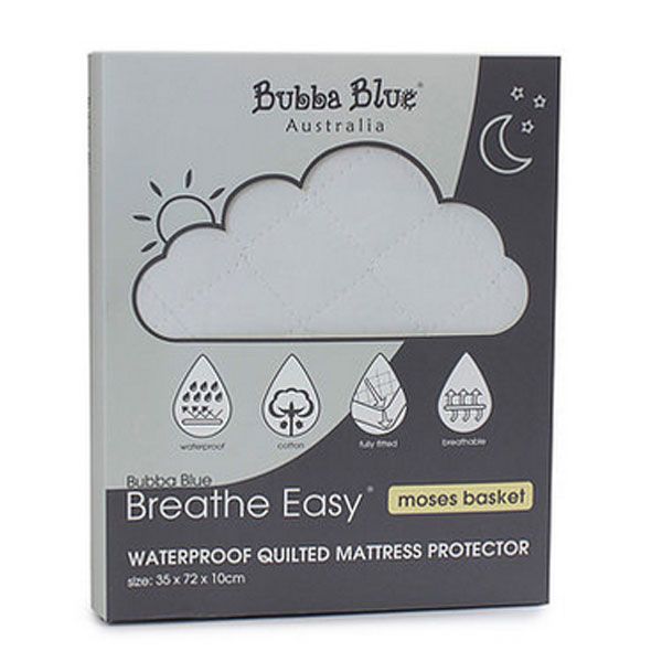 Bubba Blue Quilted Mattress Protector Moses Basket