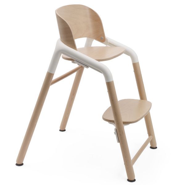 White wooden baby high chair top