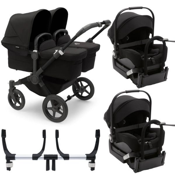 Bugaboo Donkey 5 Twin Stroller Midnight Black TRAVEL SYSTEM (includes