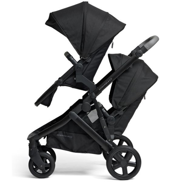 Edwards Co Olive Double Stroller Black Luxe