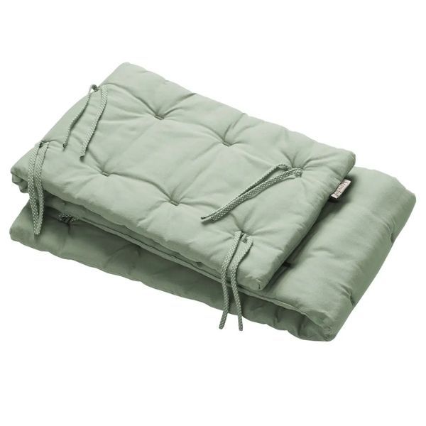 Leander Linea Luna Cot Bumper Sage Green
