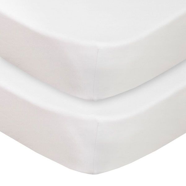 White fitted cot sheets sale