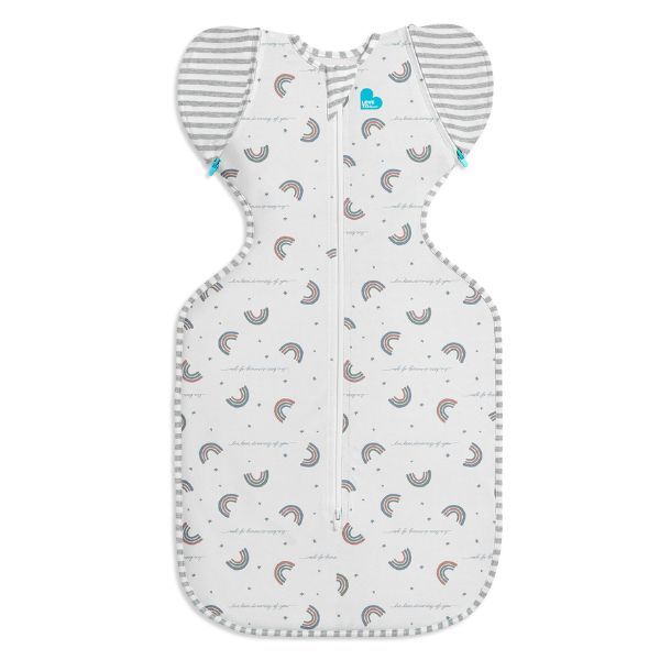 Love To Dream Swaddle Up Transition Bag Original 1.0Tog White Rainbow Dream Medium