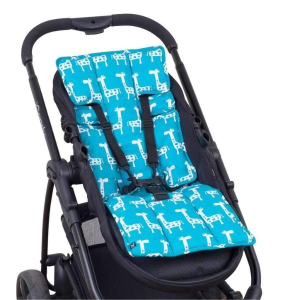 Outlookbaby Cotton Pram Liner Teal Giraffe