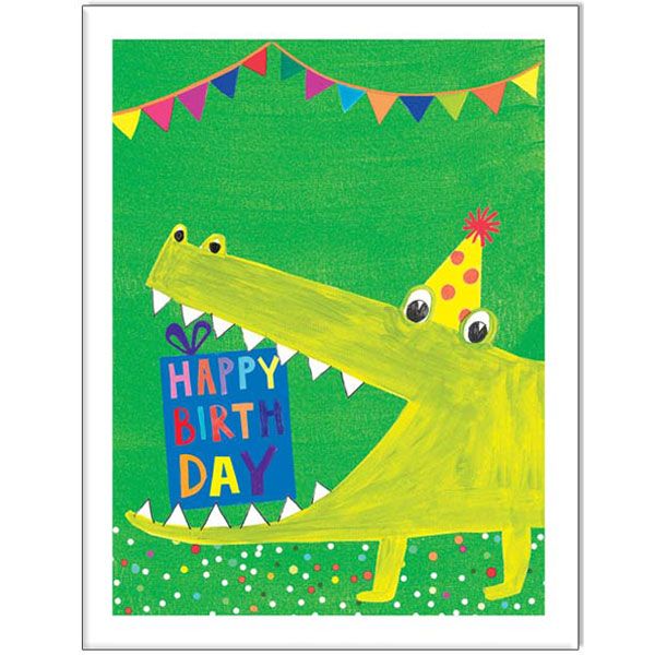 Paper Salad HAPPY BIRTHDAY CARD CROCODILE HAPPY BIRTHDAY