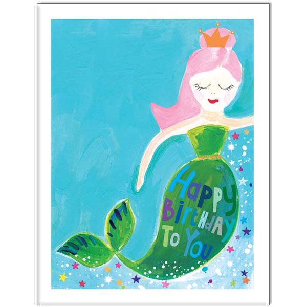 Paper Salad MERMAID HAPPY BIRTHDAY CARD