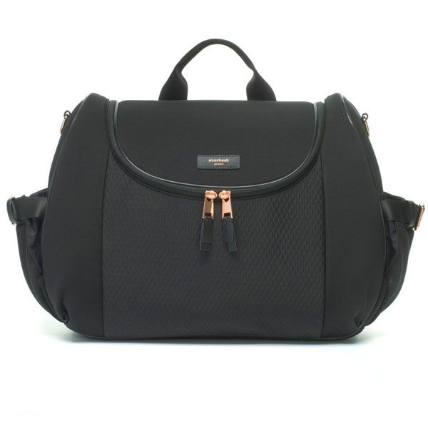 Storksak Poppy Nappy Bag Luxe Black Scuba