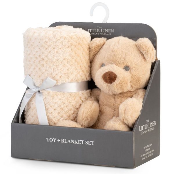 The Little Linen Company Plush Toy Blanket Nectar Bear