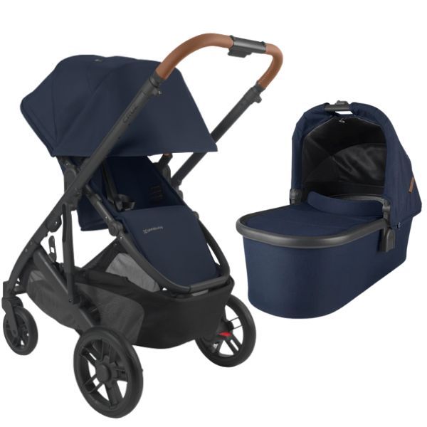 UPPAbaby CRUZ V2 Stroller Navy Carbon Noa UPPAbaby V2 Bassinet NOA