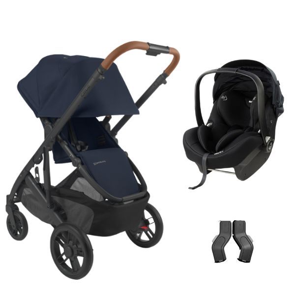UPPAbaby CRUZ V2 Stroller Navy Carbon Noa TRAVEL SYSTEM