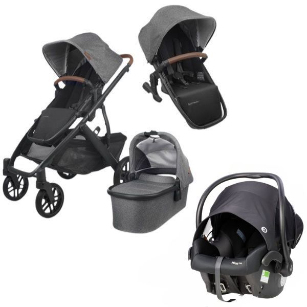 UPPAbaby VISTA V2 Pram with GREYSON (Charcoal Mélange/Saddle