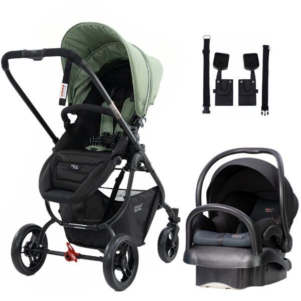Valco Baby Snap Ultra Pivot Seat Stroller Forest TRAVEL SYSTEM Includes Capsule Adaptor