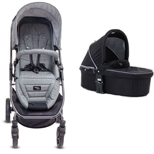 Valco Baby Snap Ultra Tailor Made Stroller Grey Marle Q Bassinet Midnight Black